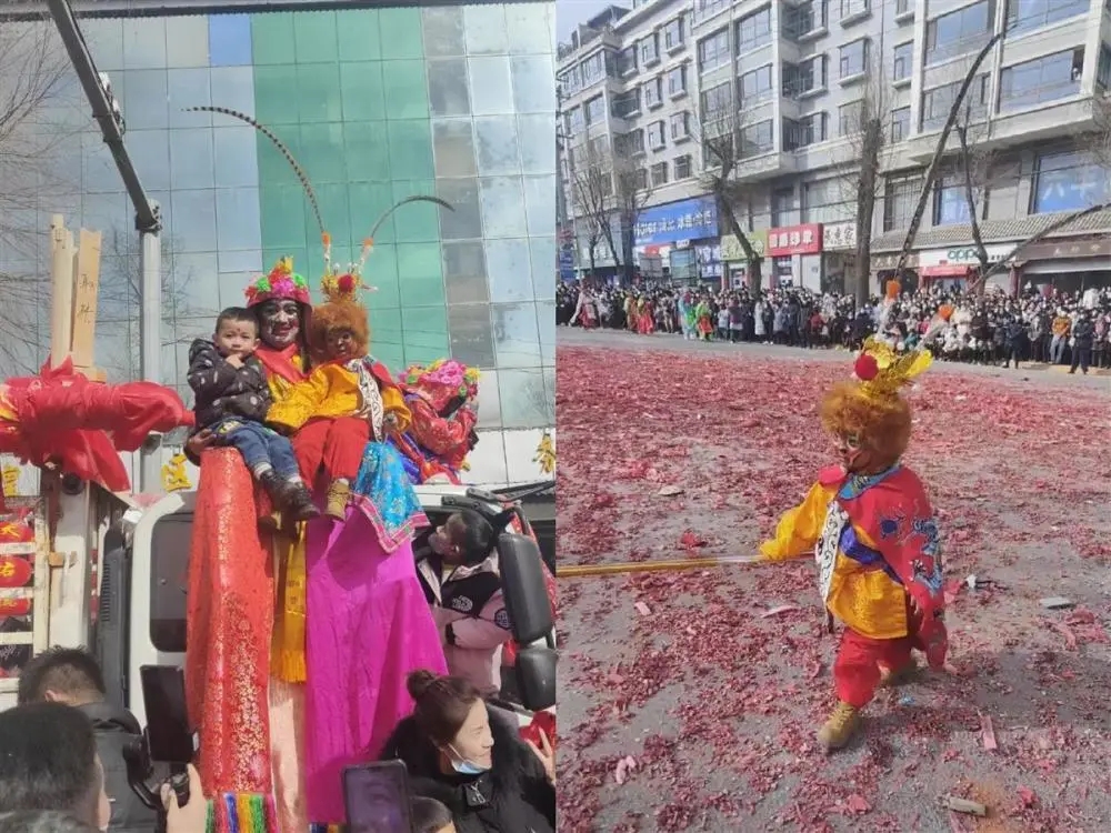 五个可爱的宝宝在空中坠落:为什么一定要在热春节的西北“社火”生孩子？